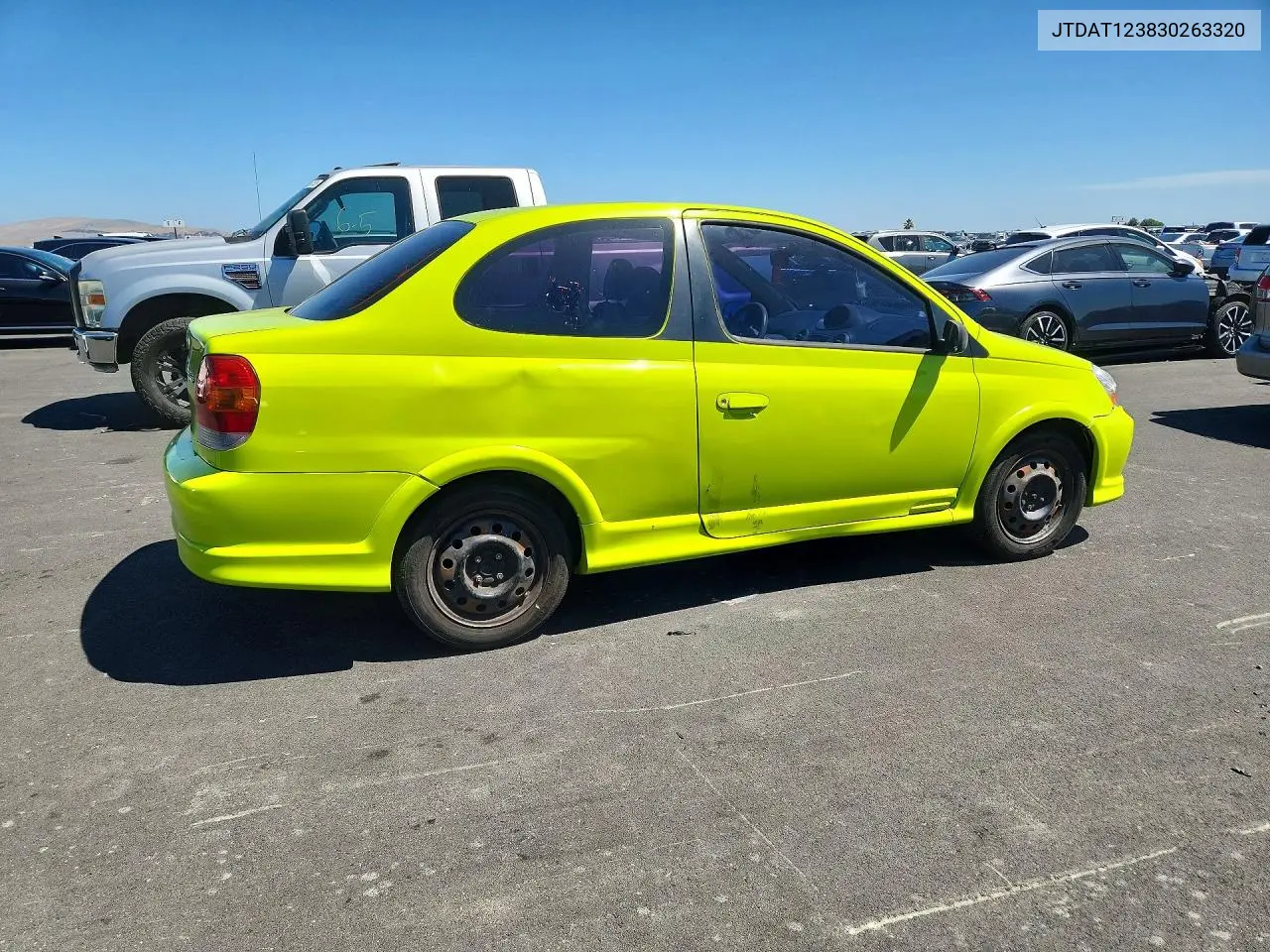 2003 Toyota Echo Base VIN: JTDAT123830263320 Lot: 56013886