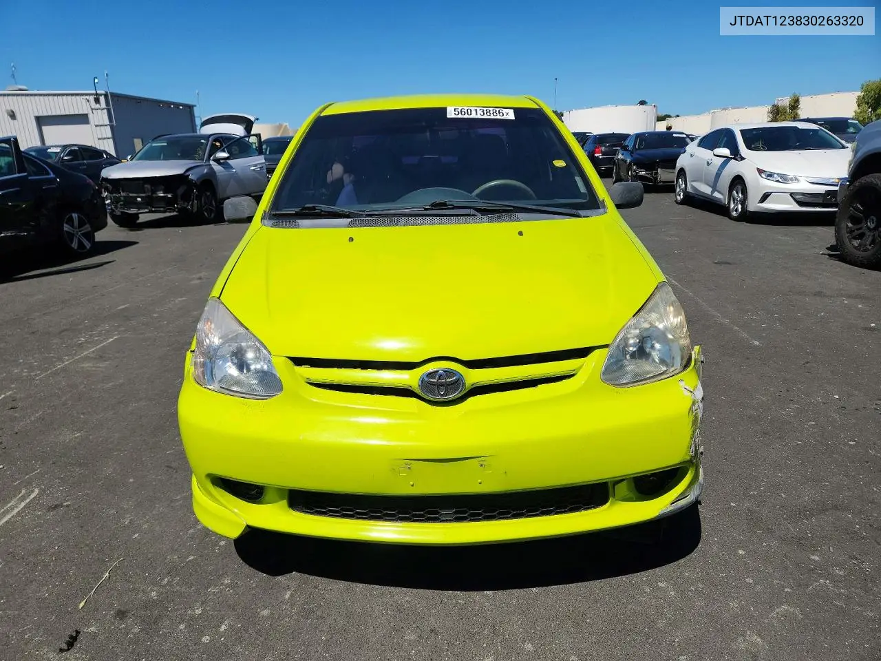 2003 Toyota Echo Base VIN: JTDAT123830263320 Lot: 56013886