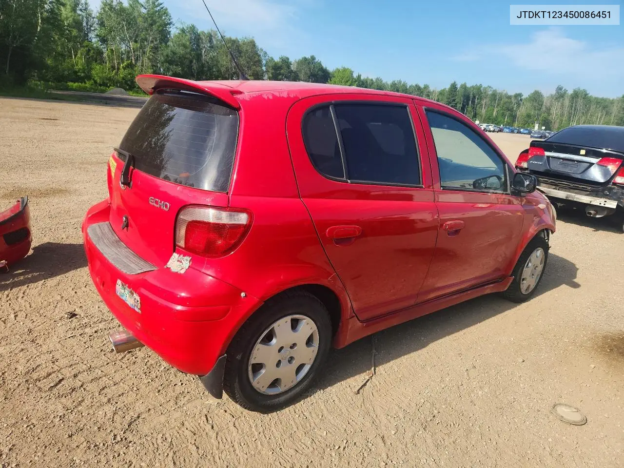 2005 Toyota Echo VIN: JTDKT123450086451 Lot: 58494986
