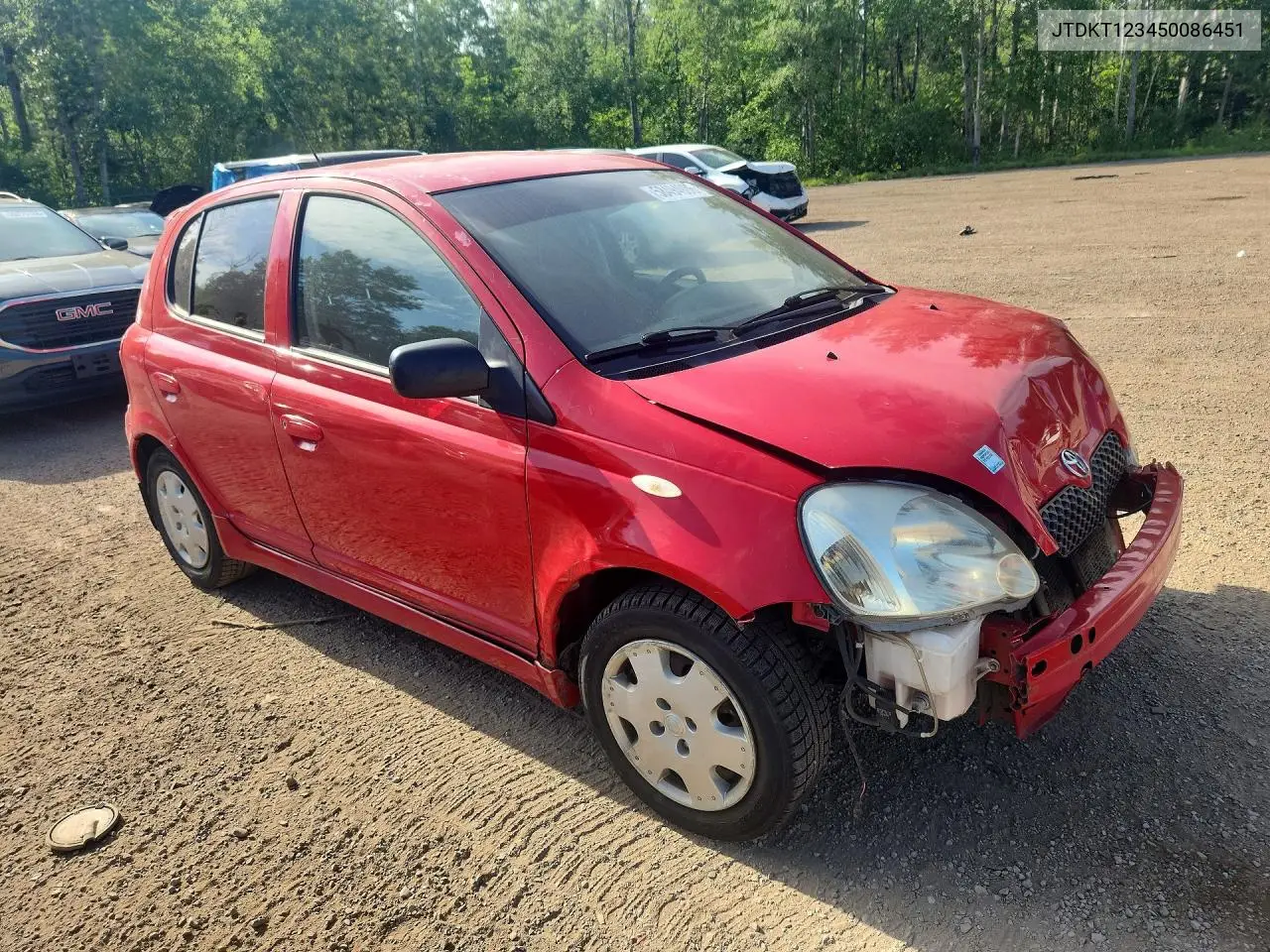 2005 Toyota Echo VIN: JTDKT123450086451 Lot: 58494986