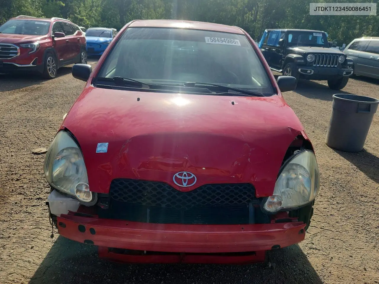 2005 Toyota Echo VIN: JTDKT123450086451 Lot: 58494986