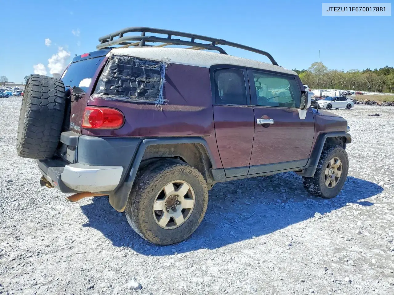 2007 Toyota Fj Cruiser Base VIN: JTEZU11F670017881 Lot: 46377116