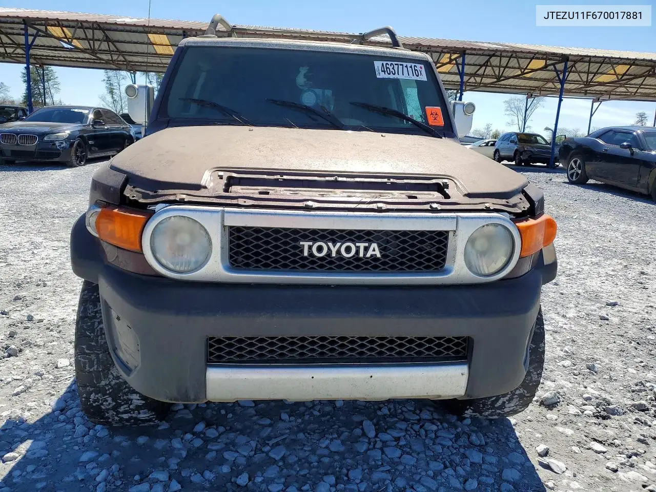 2007 Toyota Fj Cruiser Base VIN: JTEZU11F670017881 Lot: 46377116