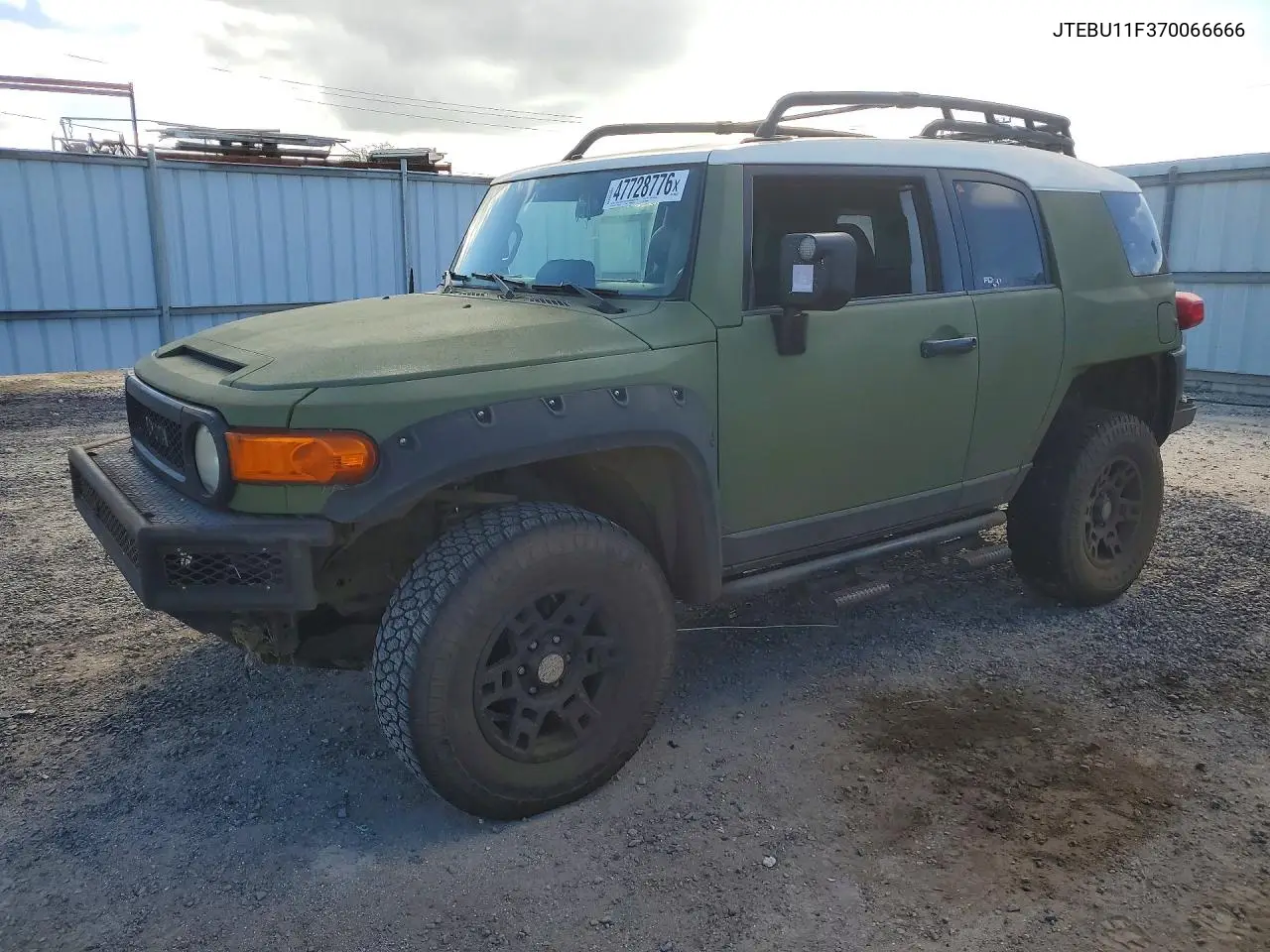 2007 Toyota Fj Cruiser Base VIN: JTEBU11F370066666 Lot: 47728776
