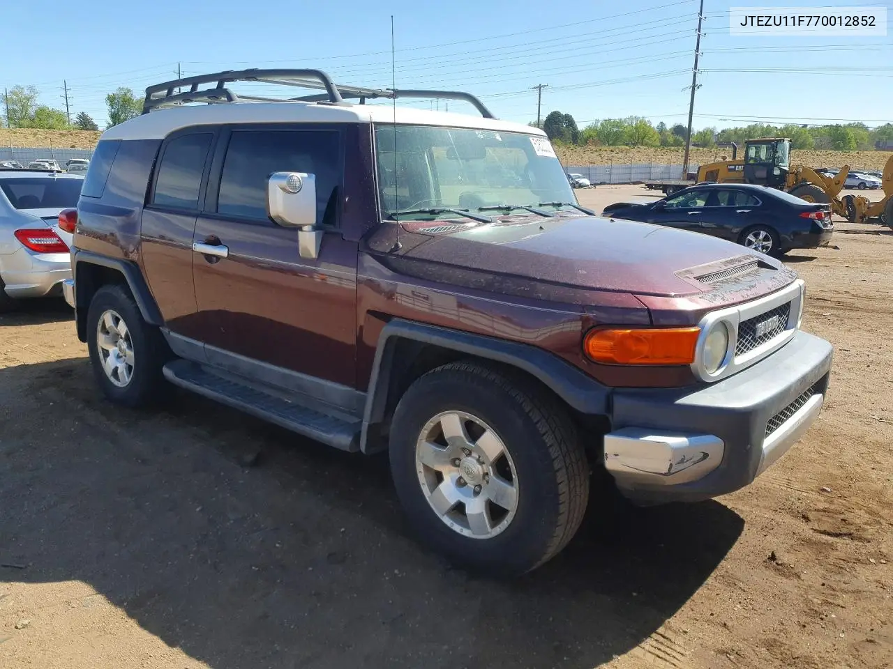 2007 Toyota Fj Cruiser Base VIN: JTEZU11F770012852 Lot: 51622026