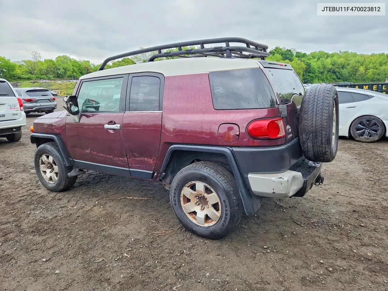 2007 Toyota Fj Cruiser Base VIN: JTEBU11F470023812 Lot: 53686556