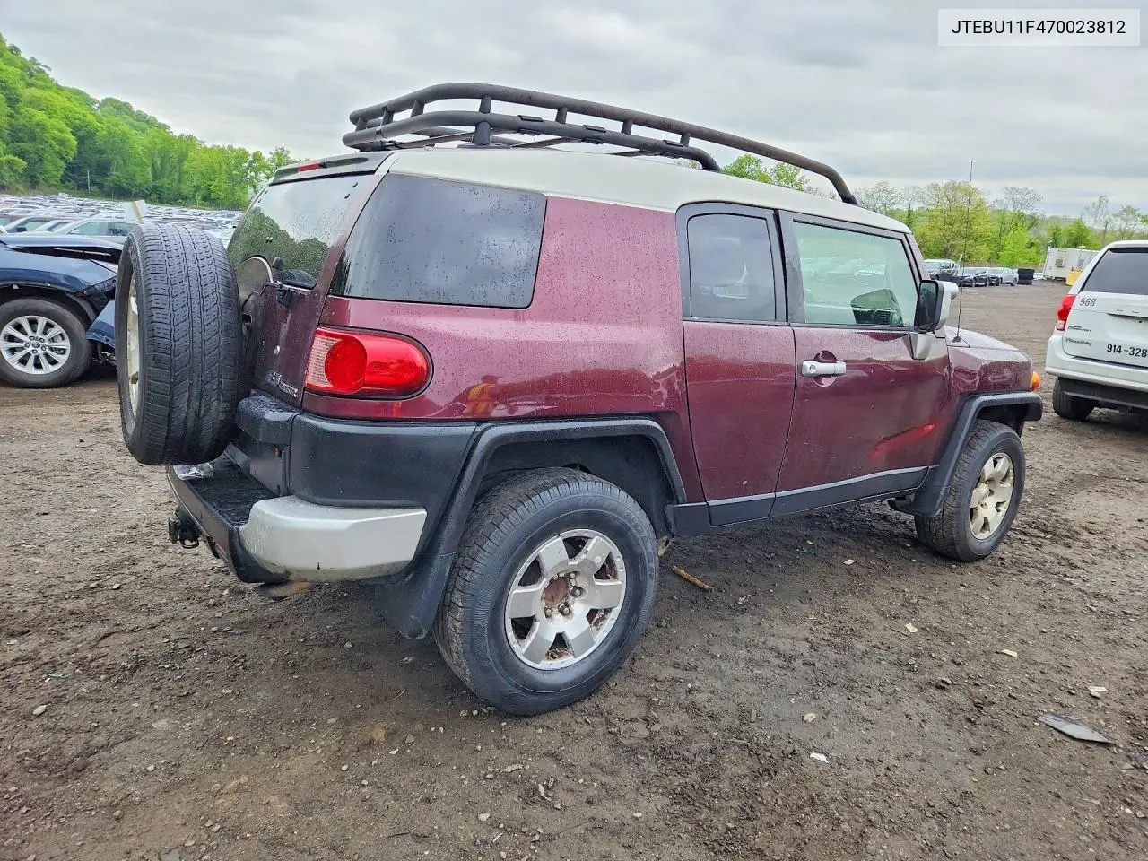 2007 Toyota Fj Cruiser Base VIN: JTEBU11F470023812 Lot: 53686556