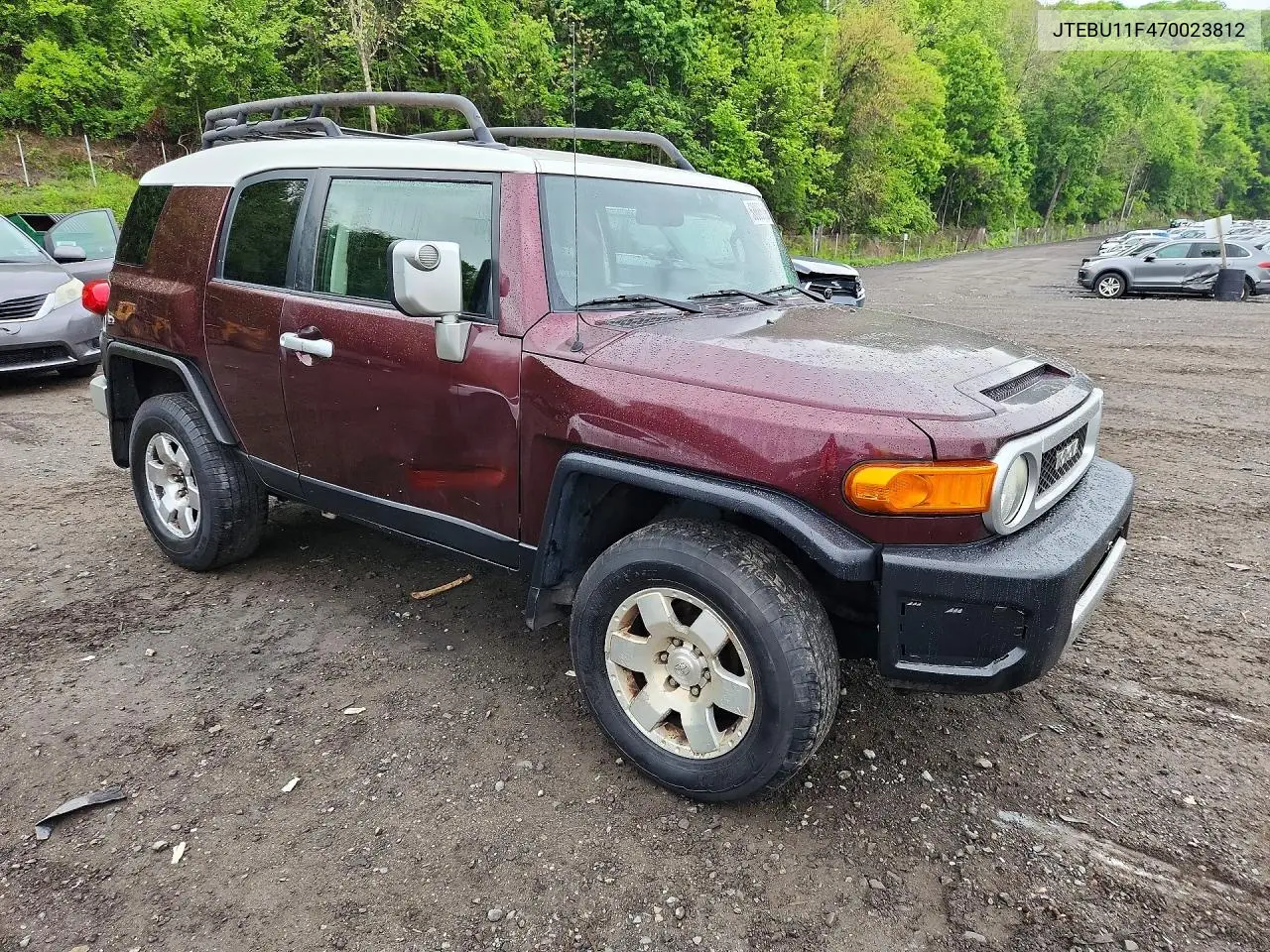 2007 Toyota Fj Cruiser Base VIN: JTEBU11F470023812 Lot: 53686556