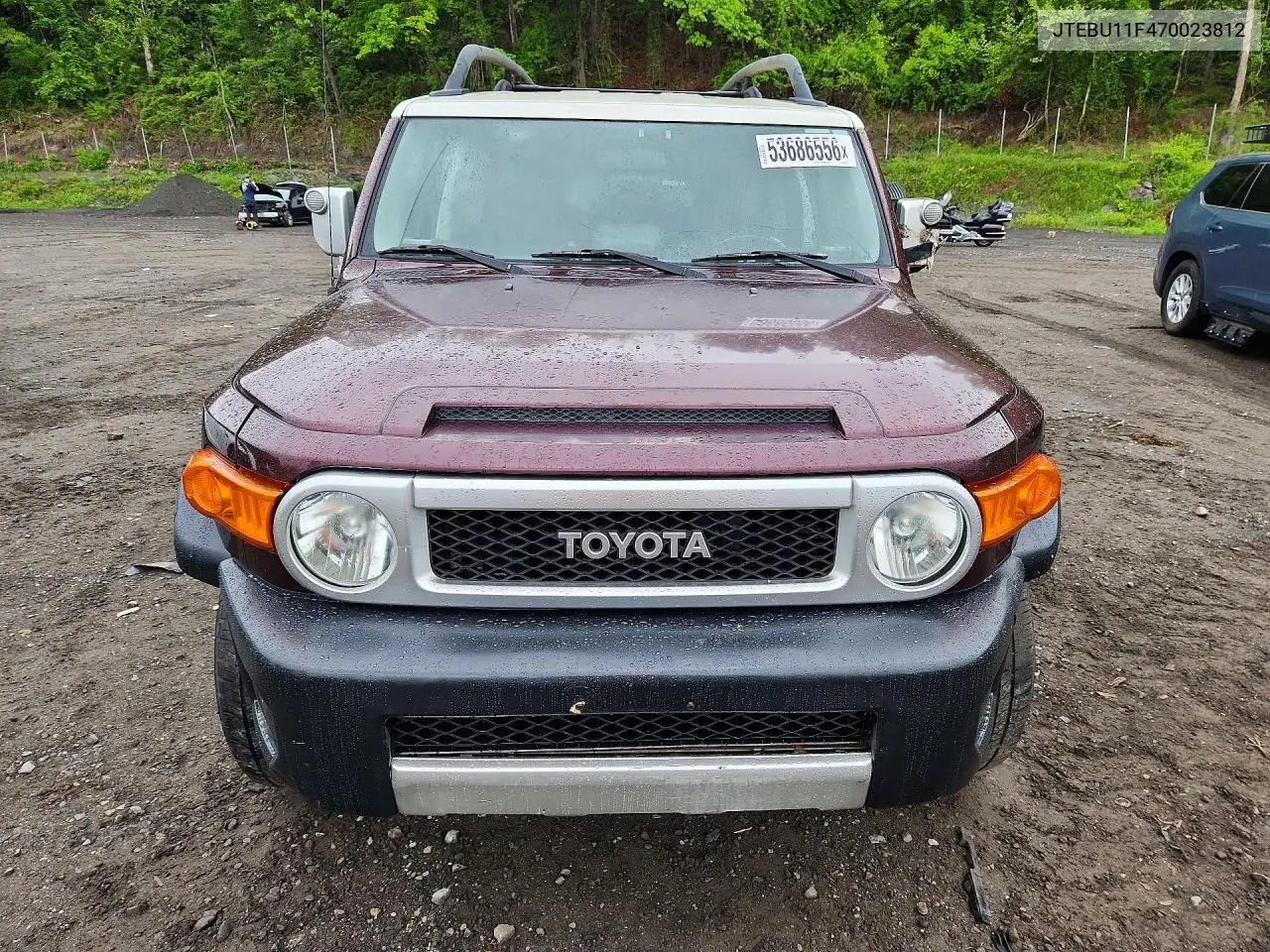 2007 Toyota Fj Cruiser Base VIN: JTEBU11F470023812 Lot: 53686556