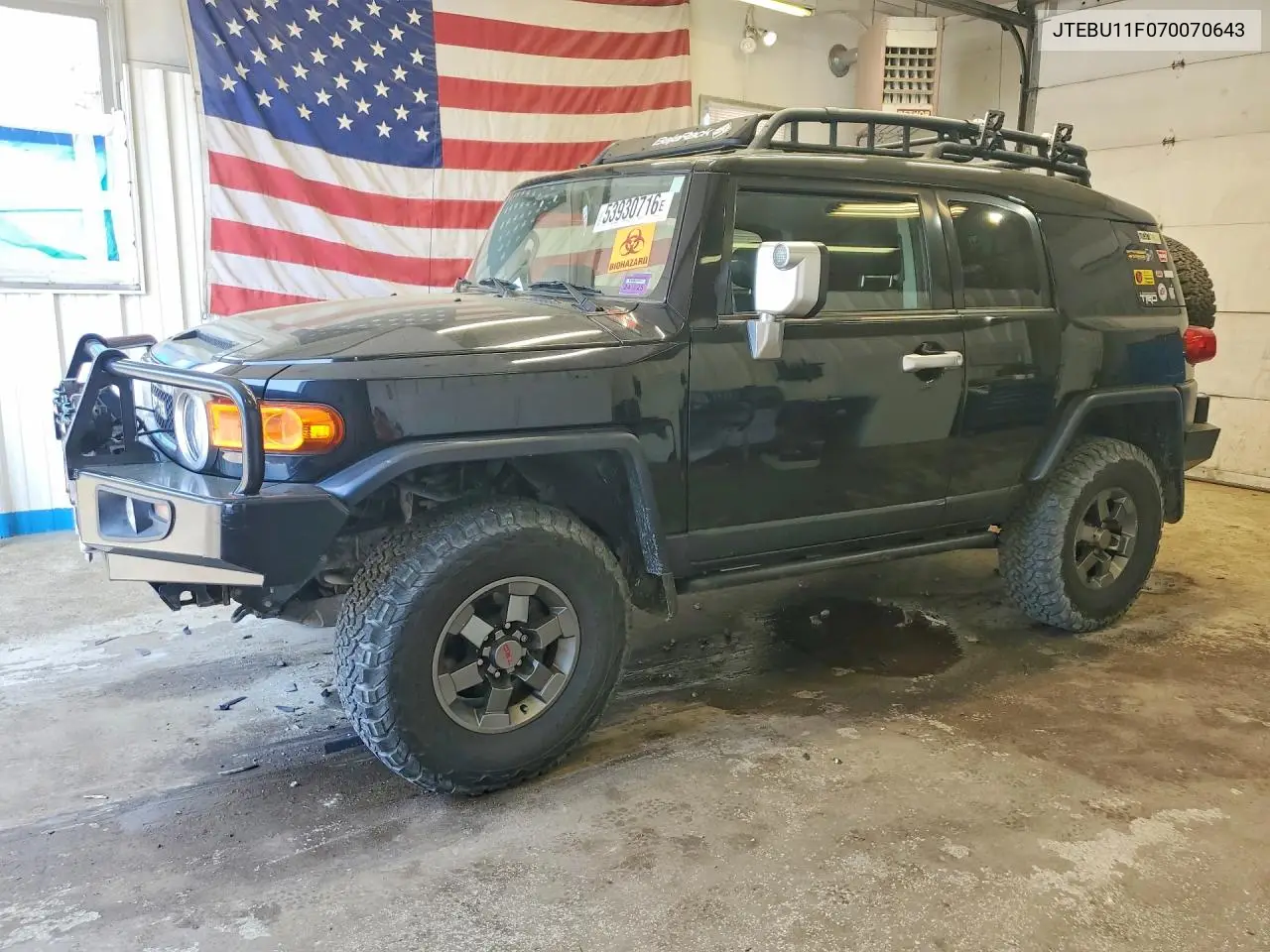2007 Toyota Fj Cruiser Base VIN: JTEBU11F070070643 Lot: 53930716