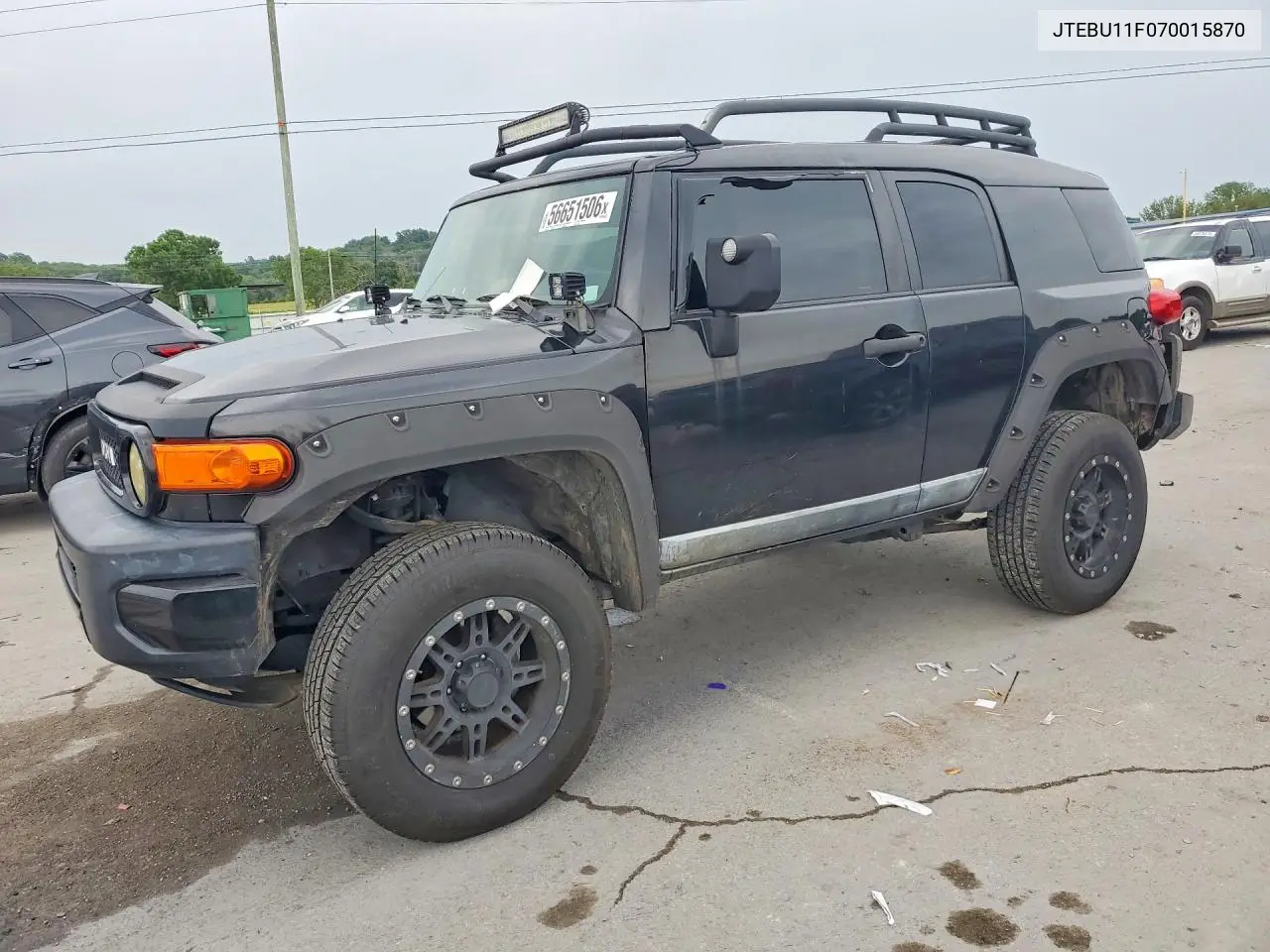 2007 Toyota Fj Cruiser Base VIN: JTEBU11F070015870 Lot: 56651506