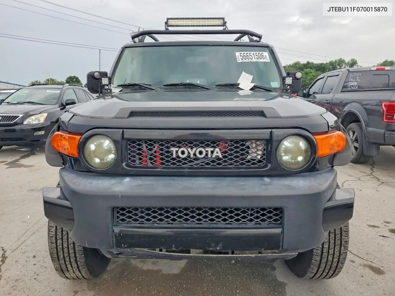 2007 Toyota Fj Cruiser Base VIN: JTEBU11F070015870 Lot: 56651506