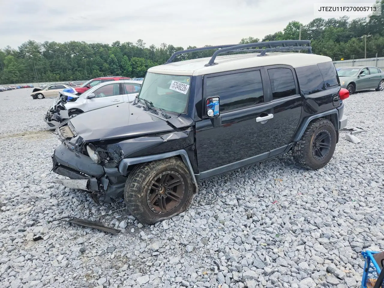 2007 Toyota Fj Cruiser Base VIN: JTEZU11F270005713 Lot: 57549226