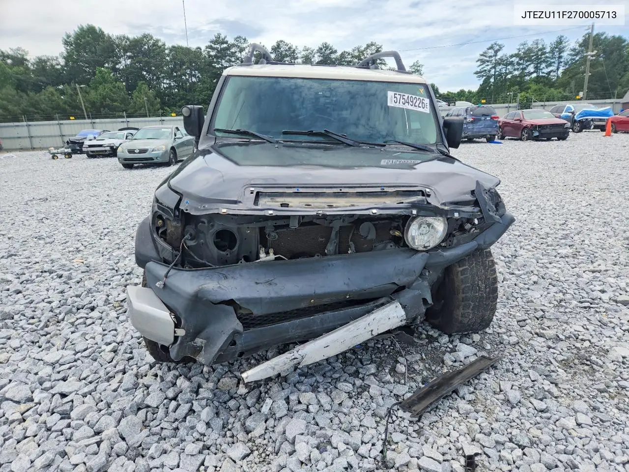 2007 Toyota Fj Cruiser Base VIN: JTEZU11F270005713 Lot: 57549226