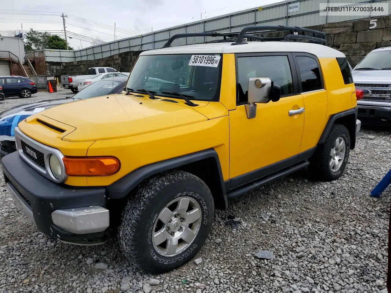 2007 Toyota Fj Cruiser Base VIN: JTEBU11FX70035446 Lot: 58101996