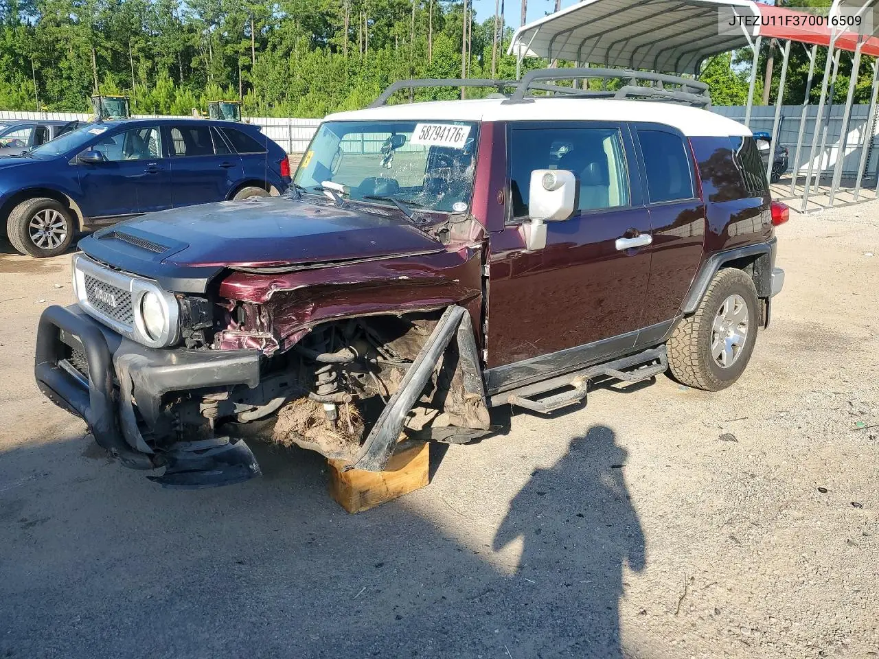 2007 Toyota Fj Cruiser Base VIN: JTEZU11F370016509 Lot: 58794176