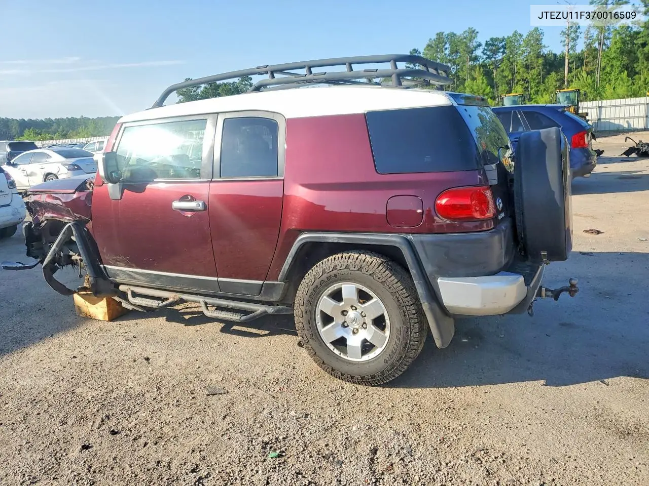 2007 Toyota Fj Cruiser Base VIN: JTEZU11F370016509 Lot: 58794176