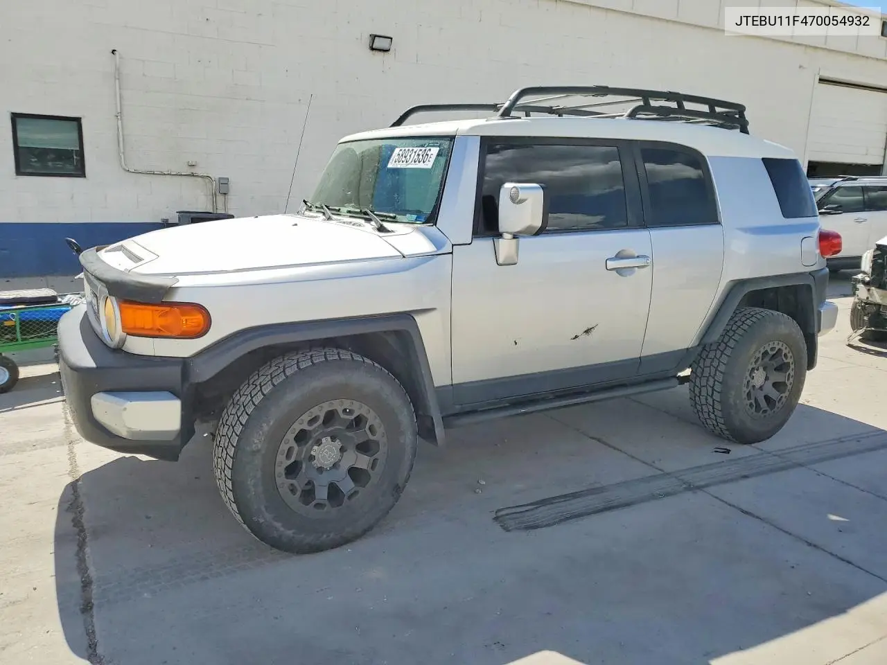 2007 Toyota Fj Cruiser Base VIN: JTEBU11F470054932 Lot: 58931536