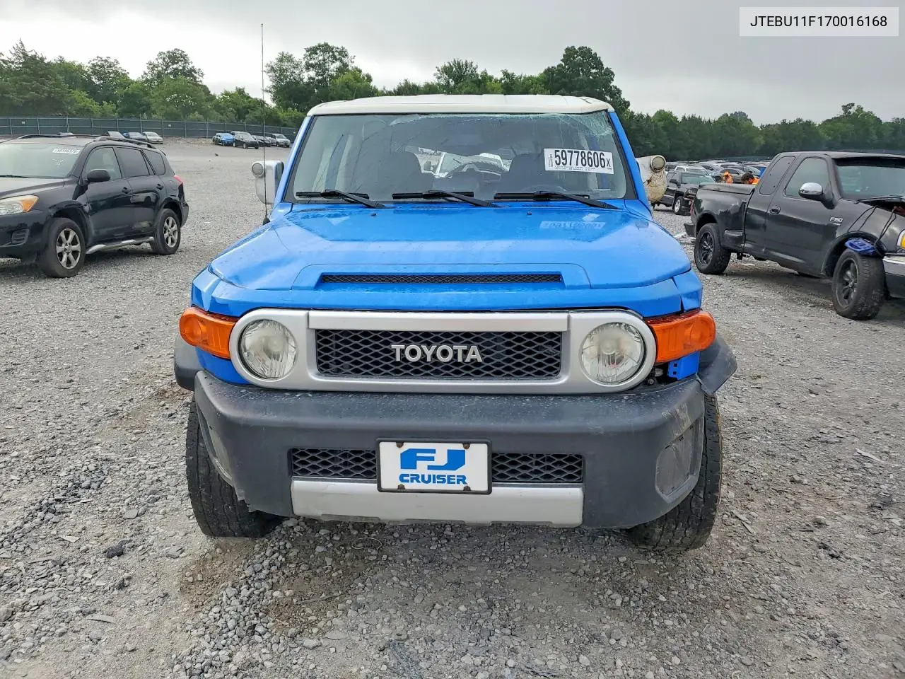 2007 Toyota Fj Cruiser Base VIN: JTEBU11F170016168 Lot: 59778606