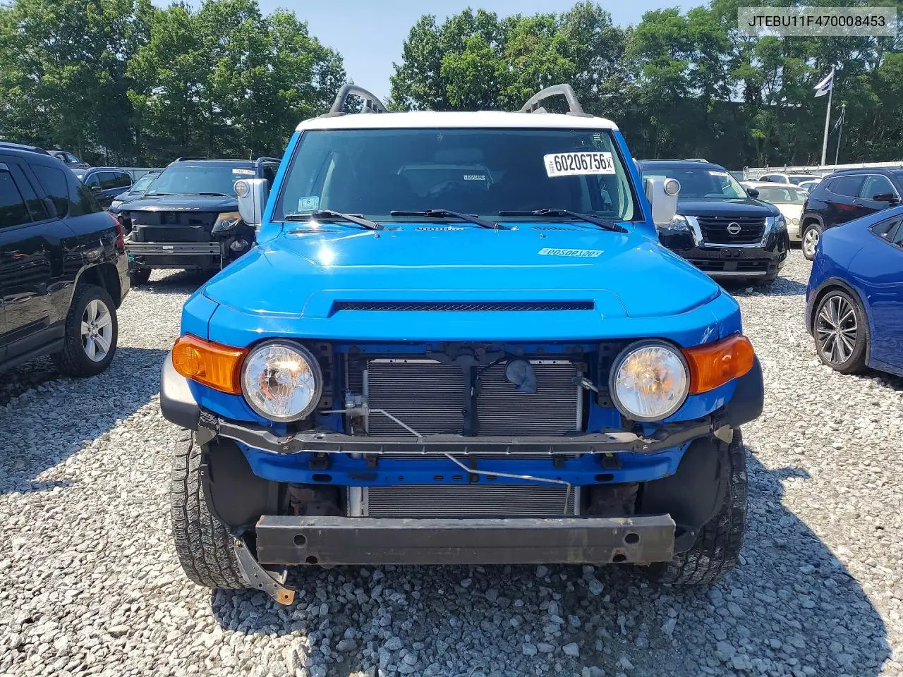 2007 Toyota Fj Cruiser Base VIN: JTEBU11F470008453 Lot: 60206756