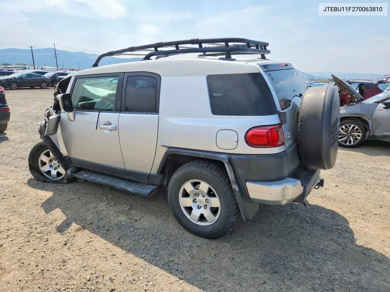 2007 Toyota Fj Cruiser Base VIN: JTEBU11F270063810 Lot: 60682056