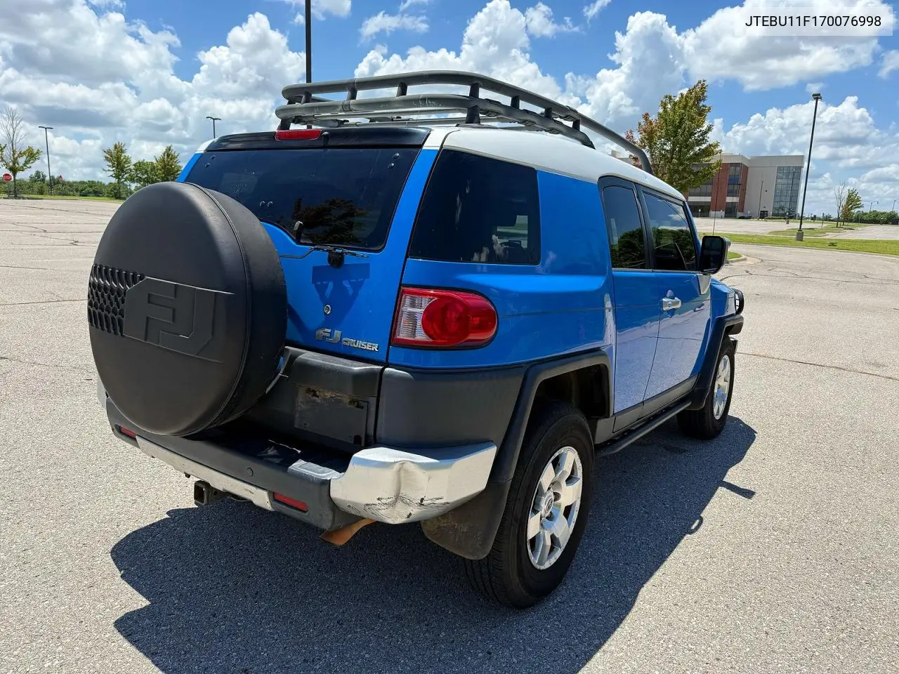 2007 Toyota Fj Cruiser Base VIN: JTEBU11F170076998 Lot: 61203626