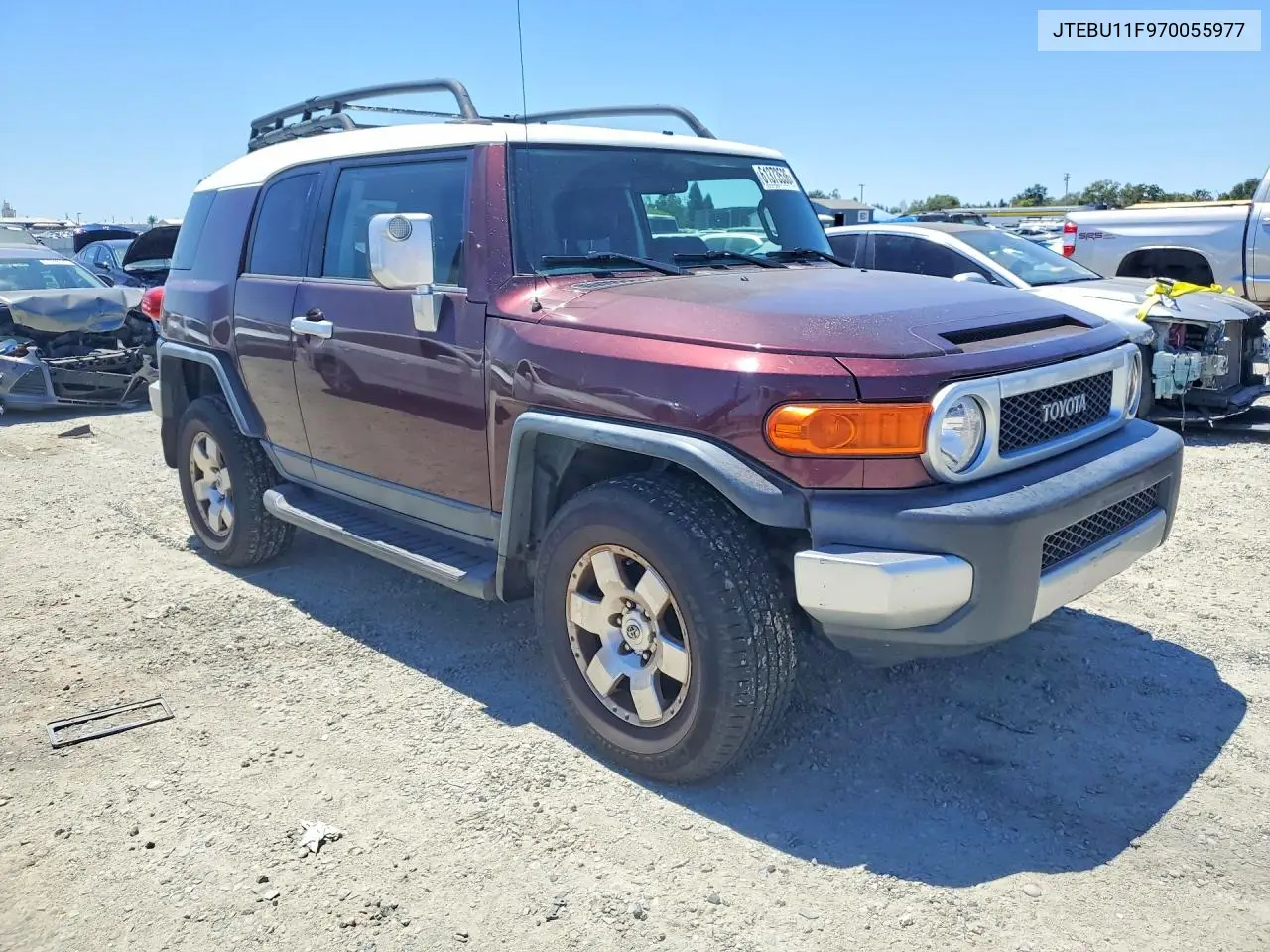 2007 Toyota Fj Cruiser Base VIN: JTEBU11F970055977 Lot: 61373536