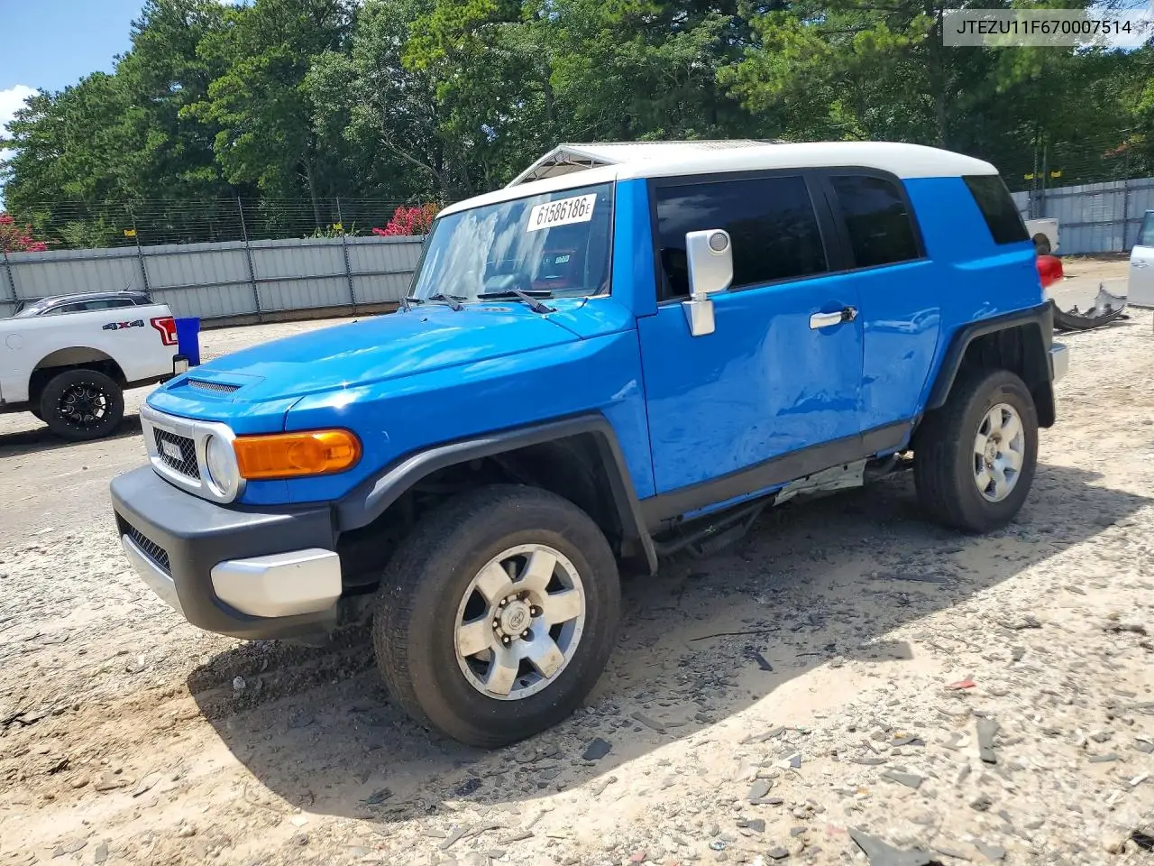 2007 Toyota Fj Cruiser Base VIN: JTEZU11F670007514 Lot: 61586186
