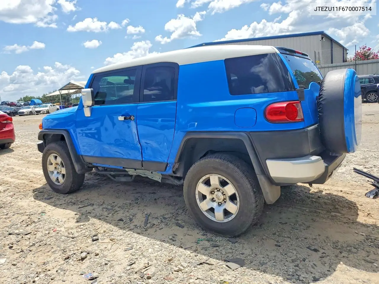 2007 Toyota Fj Cruiser Base VIN: JTEZU11F670007514 Lot: 61586186