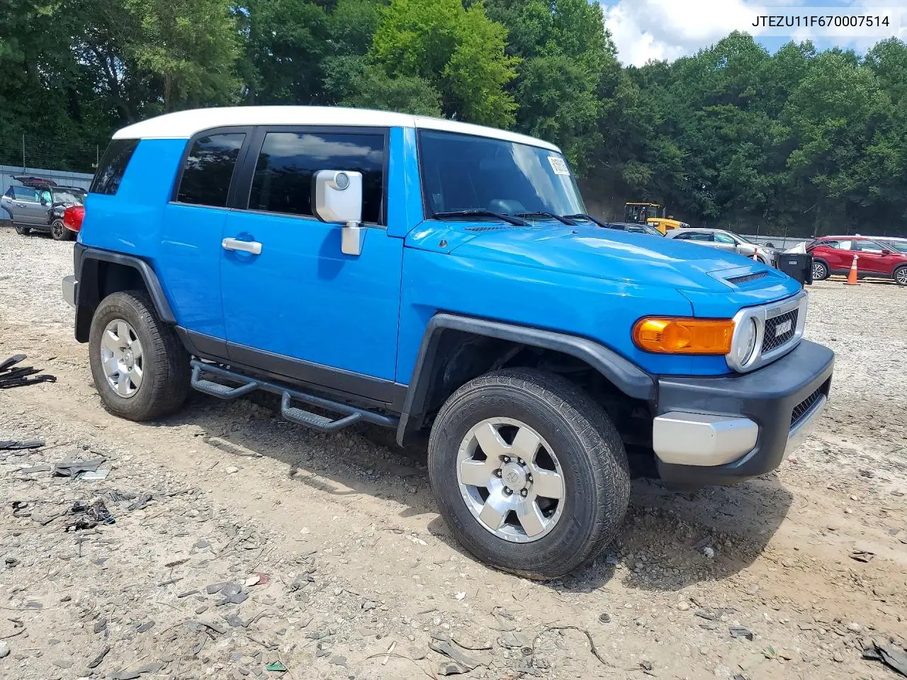 2007 Toyota Fj Cruiser Base VIN: JTEZU11F670007514 Lot: 61586186