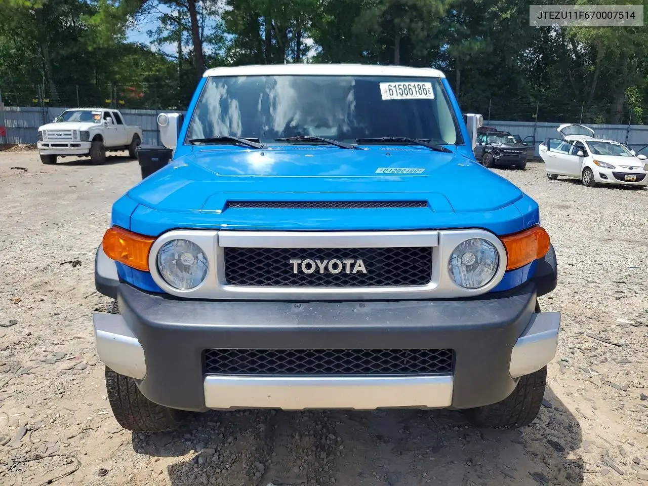 2007 Toyota Fj Cruiser Base VIN: JTEZU11F670007514 Lot: 61586186