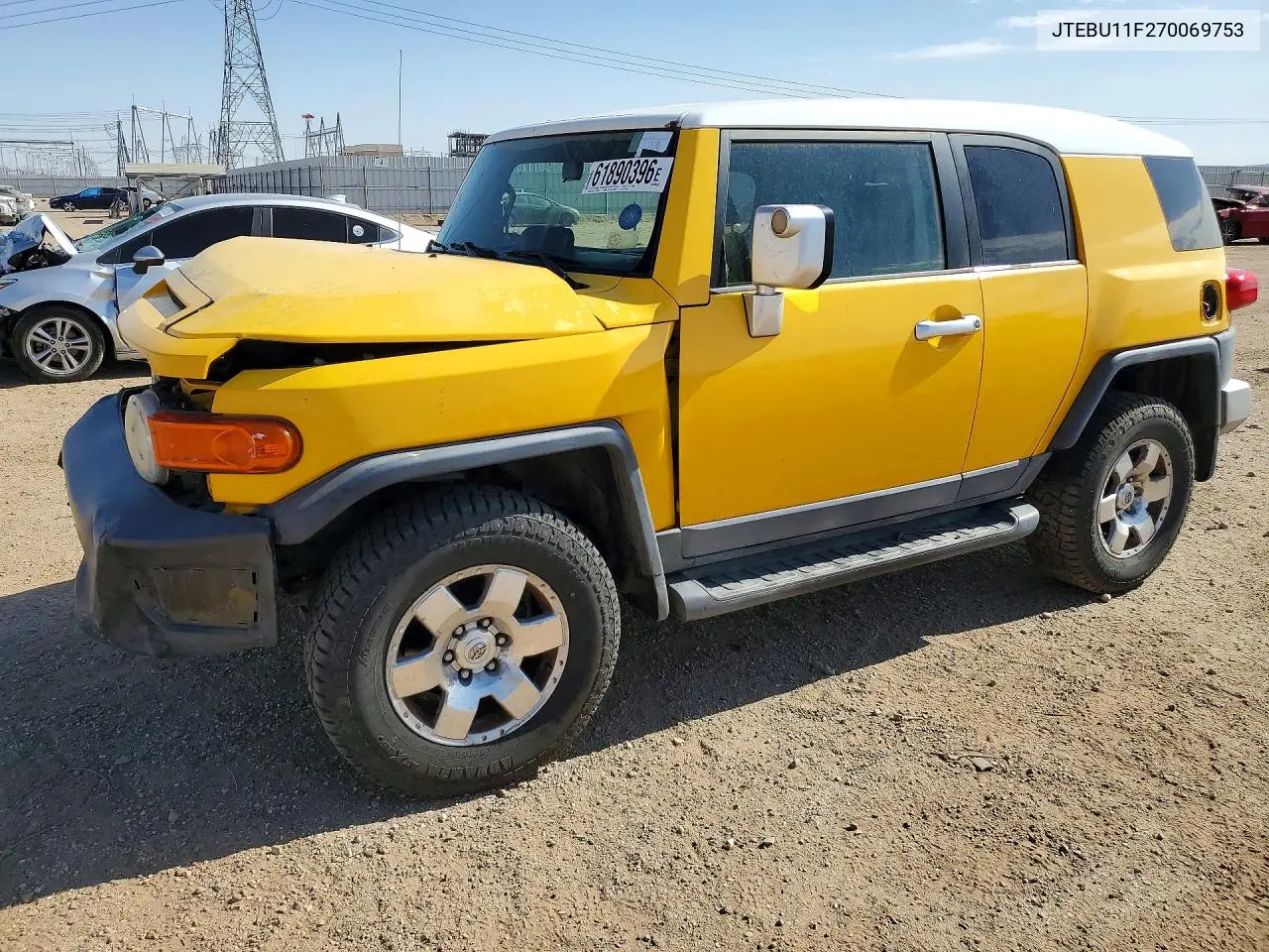 2007 Toyota Fj Cruiser VIN: JTEBU11F270069753 Lot: 62130516