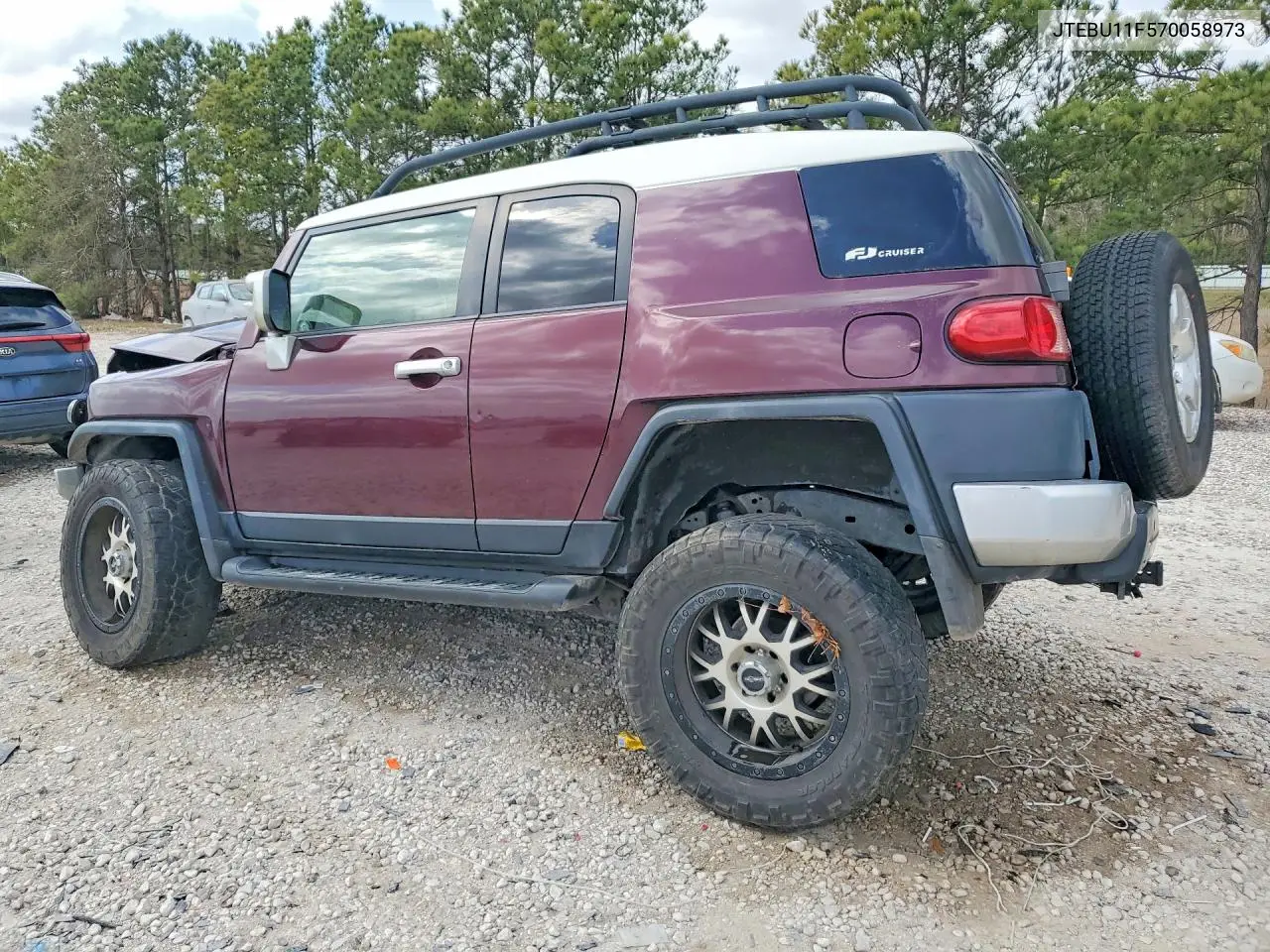 2007 Toyota Fj Cruiser Base VIN: JTEBU11F570058973 Lot: 78604815
