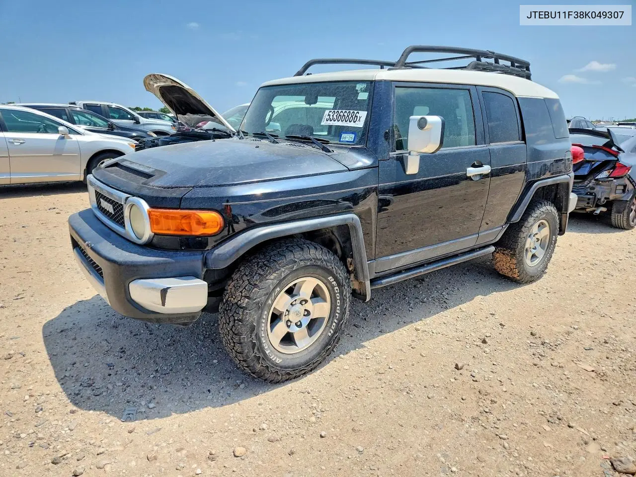 2008 Toyota Fj Cruiser Base VIN: JTEBU11F38K049307 Lot: 53366886
