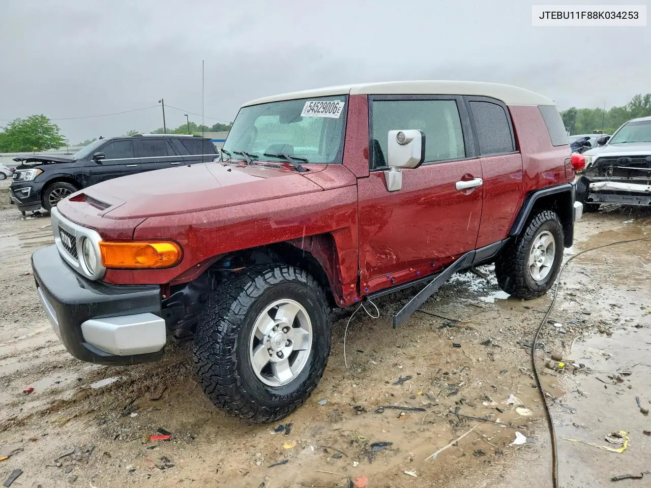 2008 Toyota Fj Cruiser Base VIN: JTEBU11F88K034253 Lot: 54529006