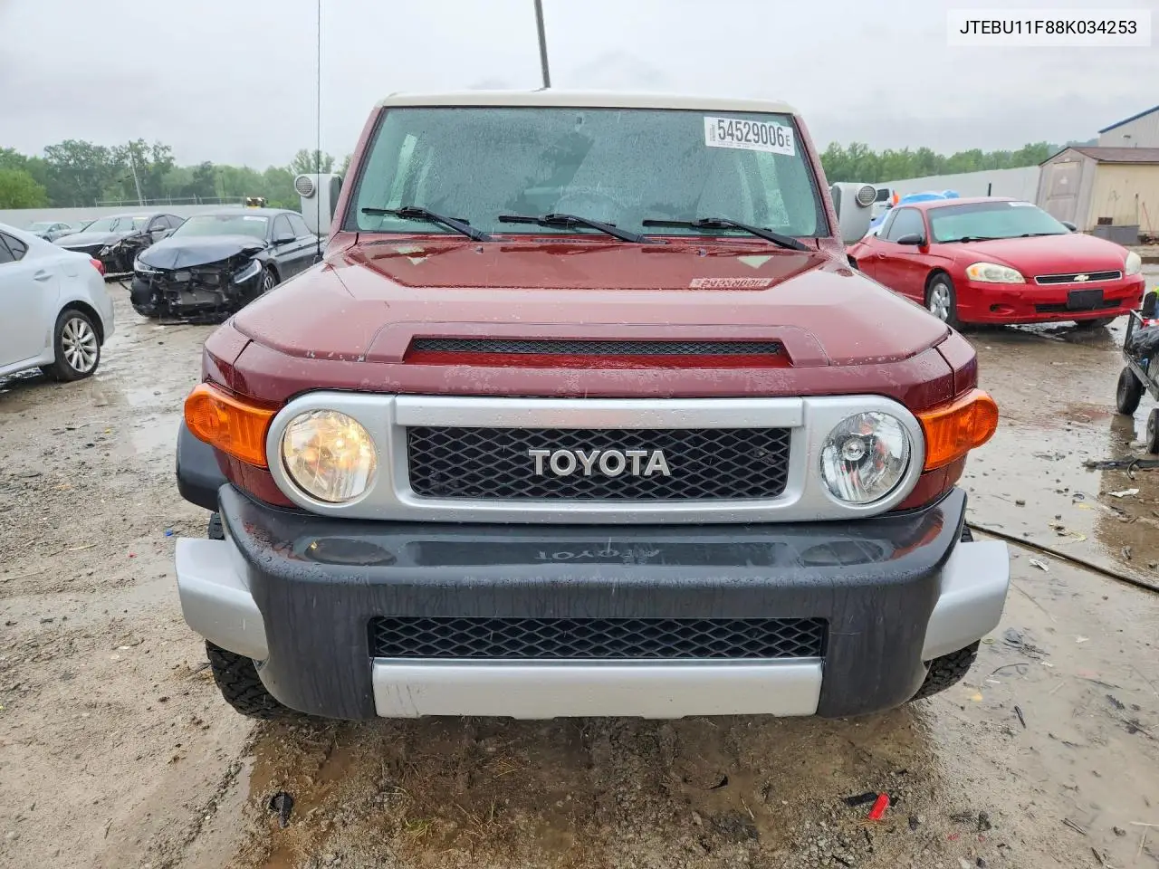 2008 Toyota Fj Cruiser Base VIN: JTEBU11F88K034253 Lot: 54529006