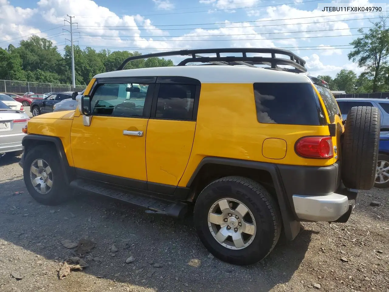 2008 Toyota Fj Cruiser Base VIN: JTEBU11FX8K049790 Lot: 58680326