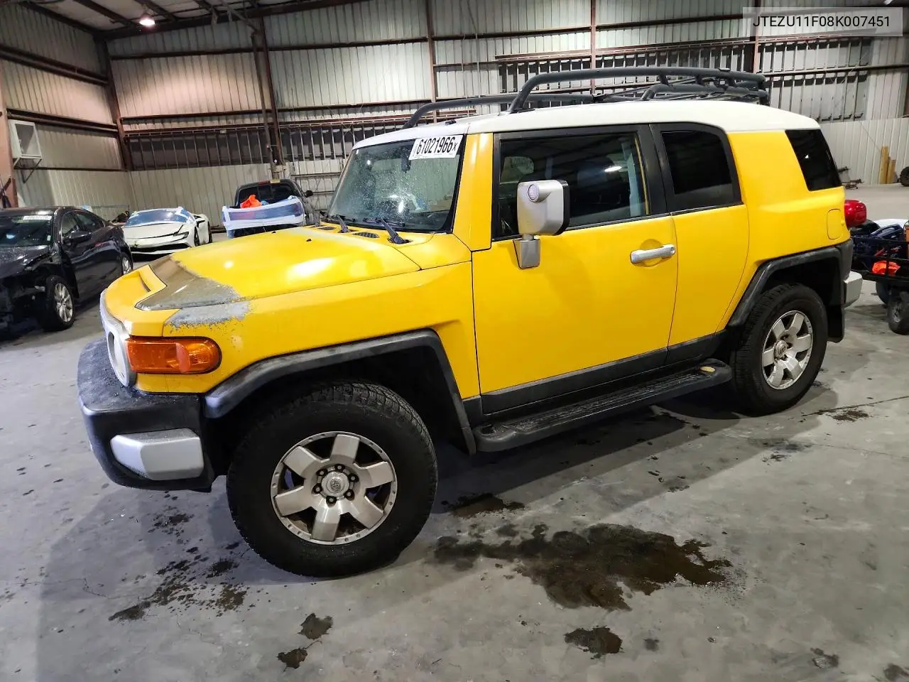 2008 Toyota Fj Cruiser Base VIN: JTEZU11F08K007451 Lot: 61021966