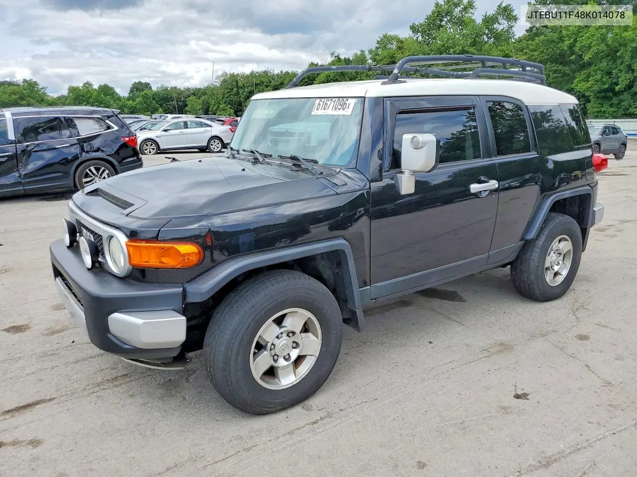 2008 Toyota Fj Cruiser Base VIN: JTEBU11F48K014078 Lot: 61671096