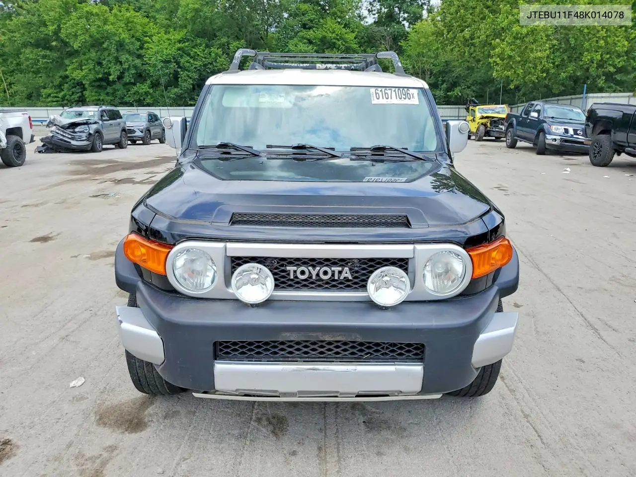 2008 Toyota Fj Cruiser Base VIN: JTEBU11F48K014078 Lot: 61671096