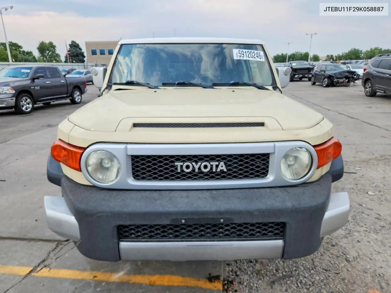 2009 Toyota Fj Cruiser Base VIN: JTEBU11F29K058887 Lot: 59120246