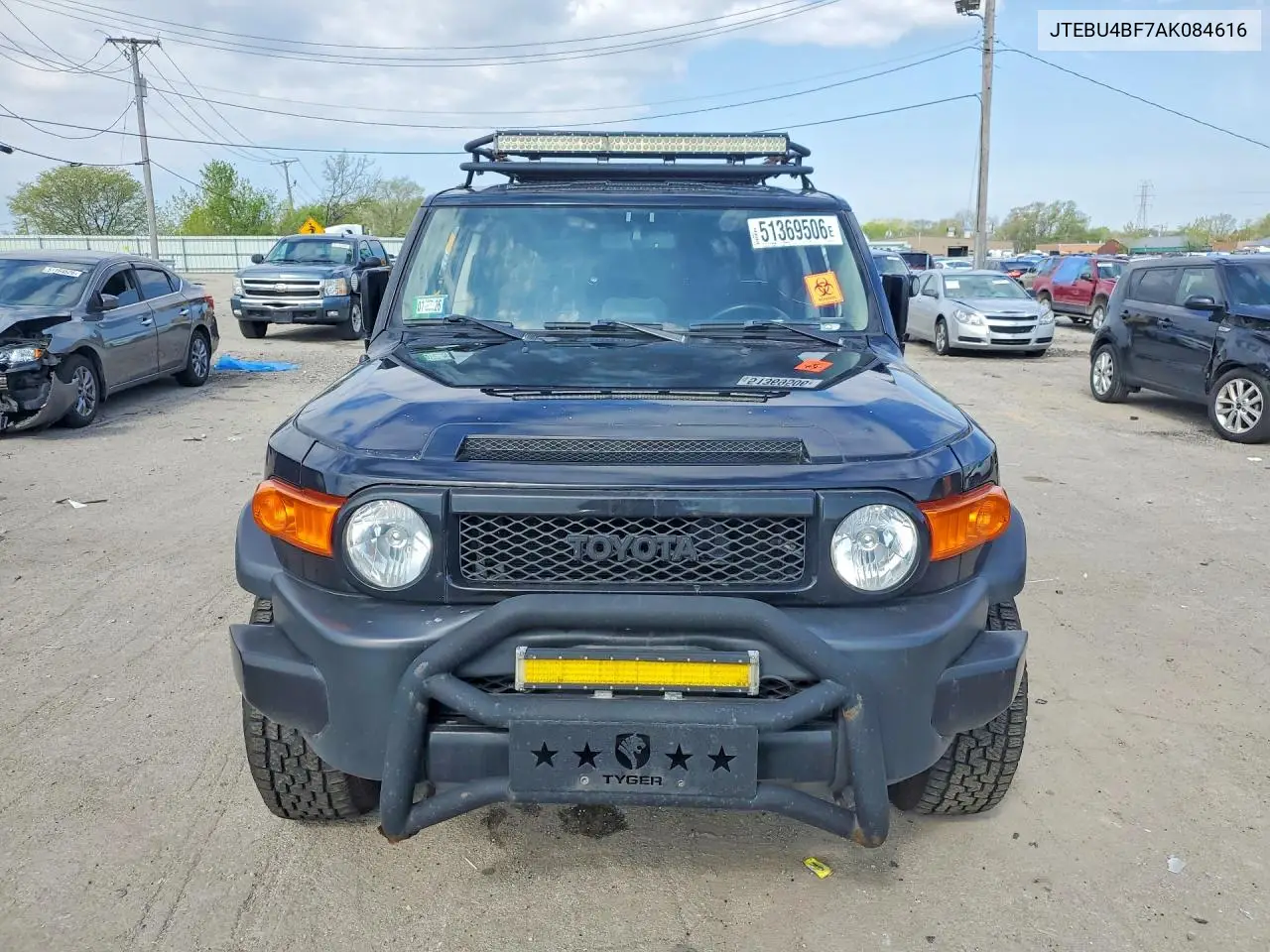 2010 Toyota Fj Cruiser Base VIN: JTEBU4BF7AK084616 Lot: 51369506