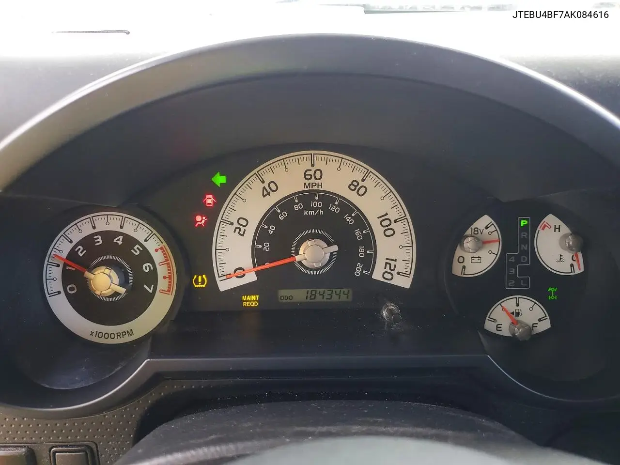 2010 Toyota Fj Cruiser Base VIN: JTEBU4BF7AK084616 Lot: 51369506