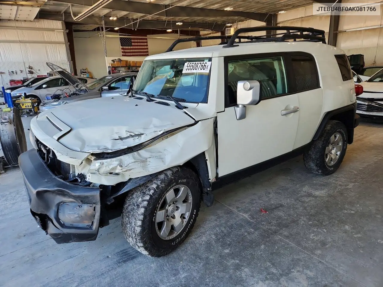 2010 Toyota Fj Cruiser Base VIN: JTEBU4BF0AK081766 Lot: 55508766