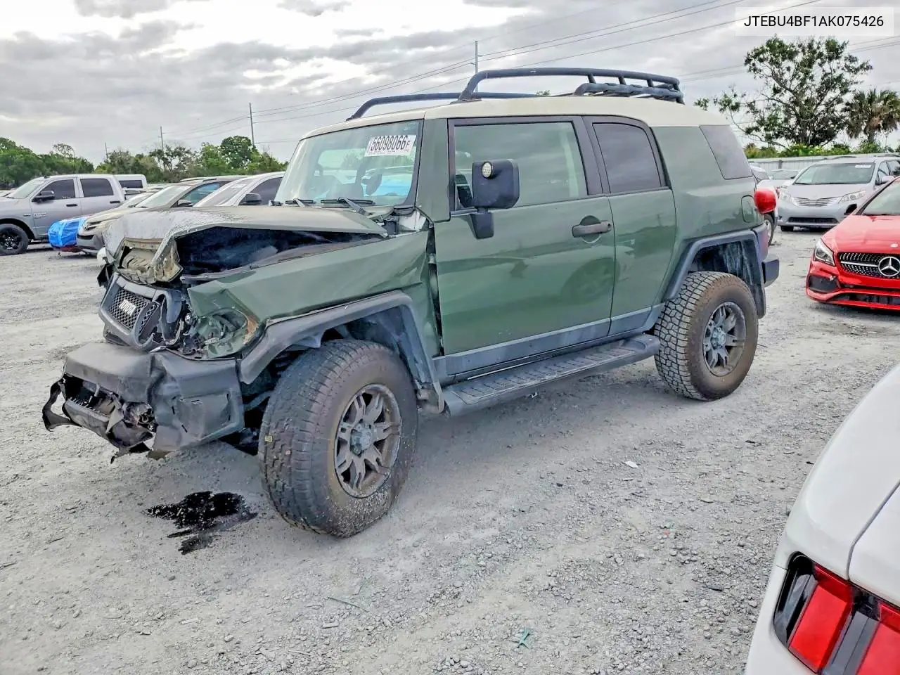 2010 Toyota Fj Cruiser Base VIN: JTEBU4BF1AK075426 Lot: 58115286