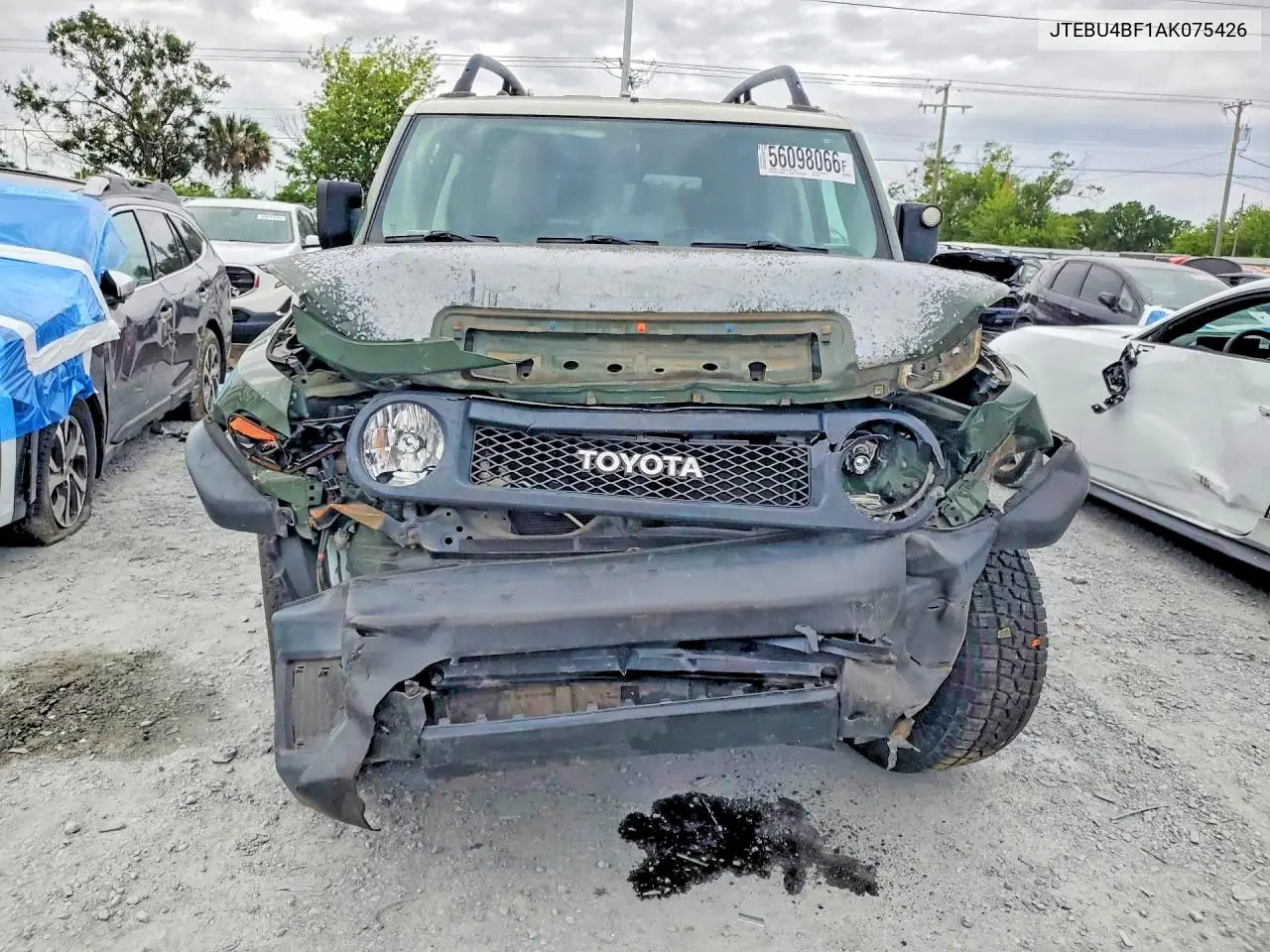 2010 Toyota Fj Cruiser Base VIN: JTEBU4BF1AK075426 Lot: 58115286