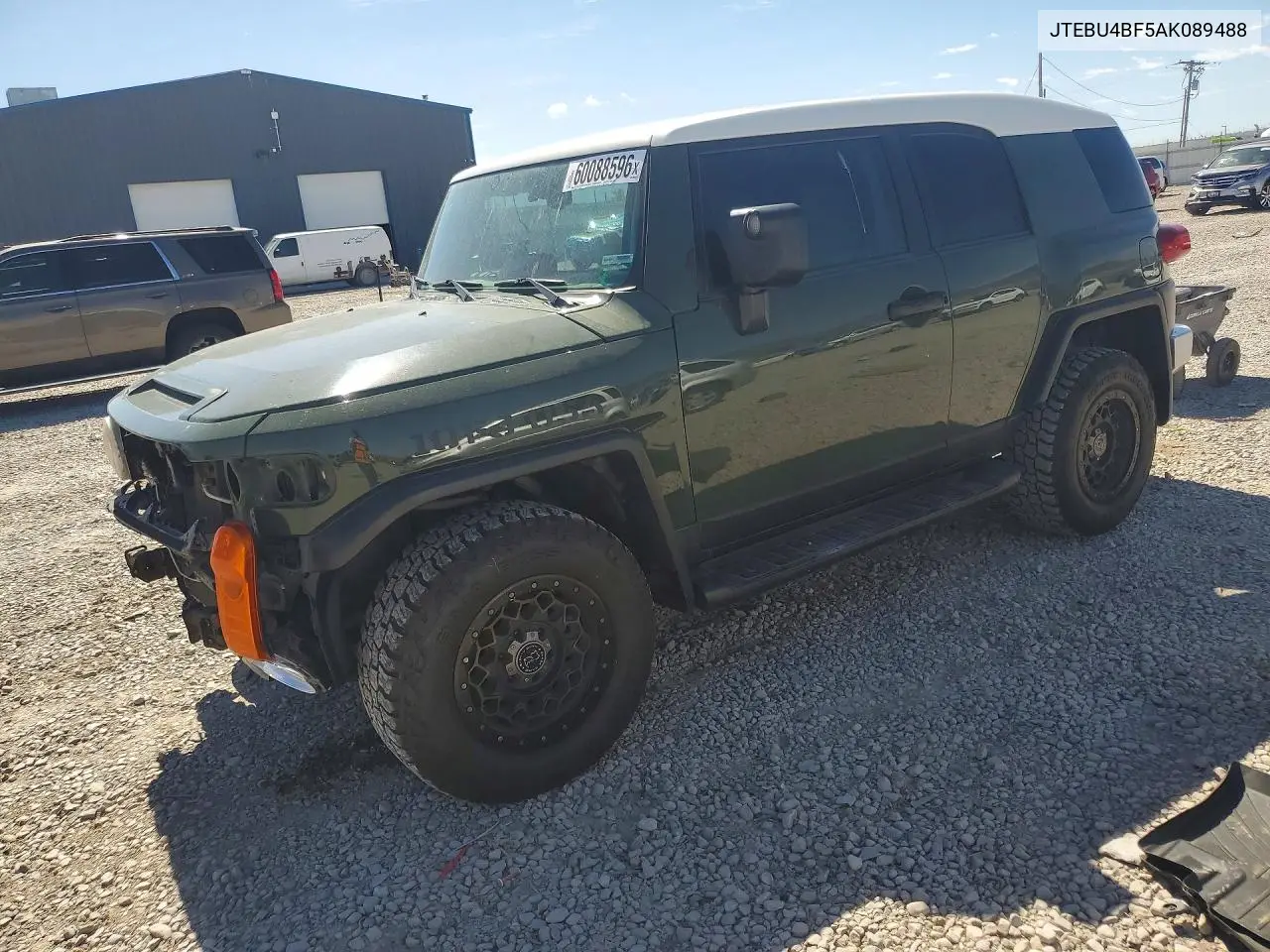 2010 Toyota Fj Cruiser Base VIN: JTEBU4BF5AK089488 Lot: 60088596