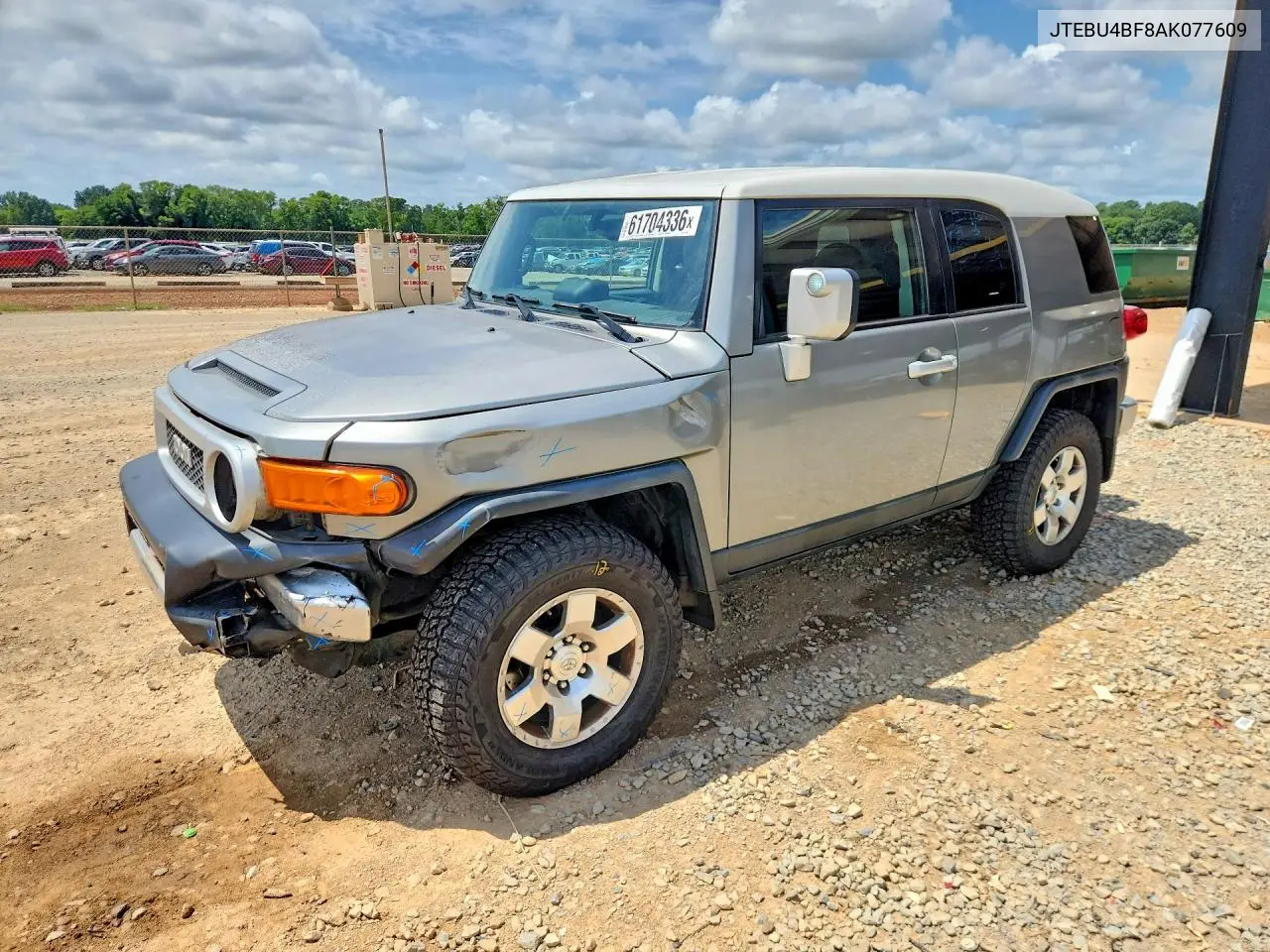 2010 Toyota Fj Cruiser Base VIN: JTEBU4BF8AK077609 Lot: 61704336