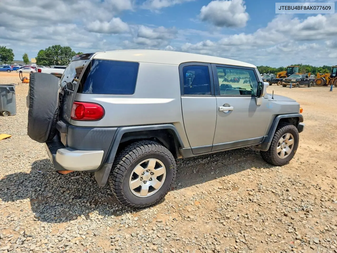 2010 Toyota Fj Cruiser Base VIN: JTEBU4BF8AK077609 Lot: 61704336