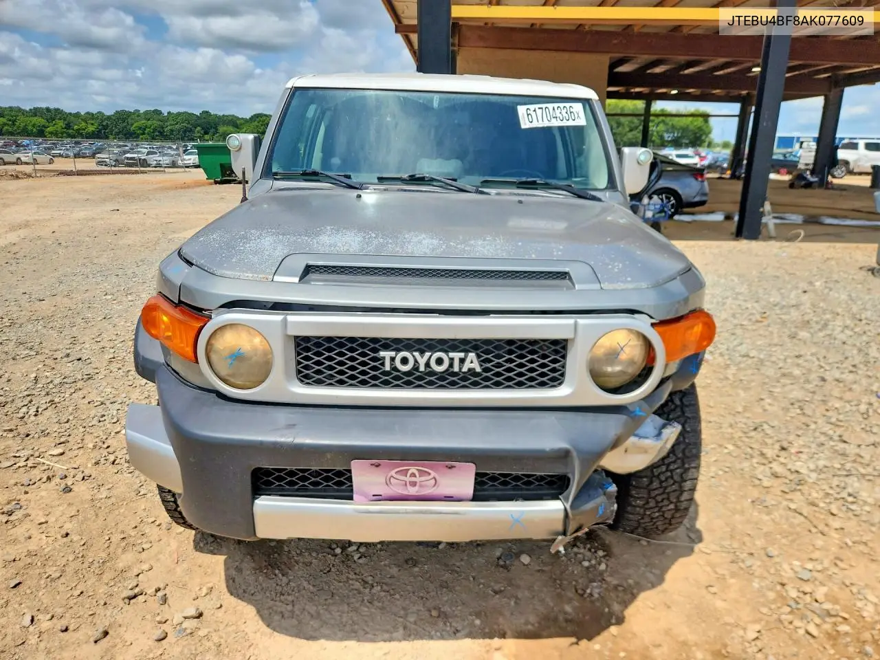 2010 Toyota Fj Cruiser Base VIN: JTEBU4BF8AK077609 Lot: 61704336
